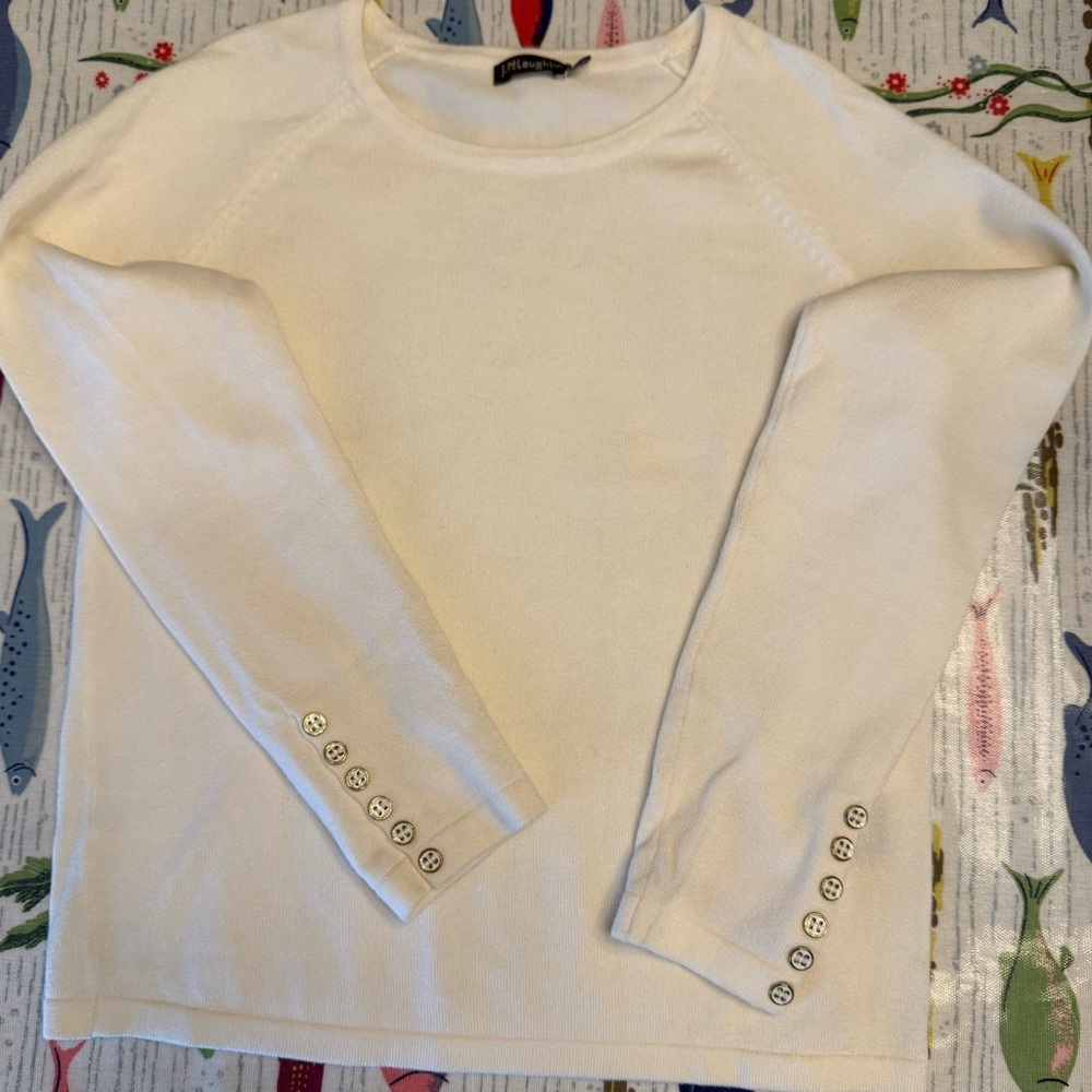 J. McLaughlin Girls Cream Jamey Sweater